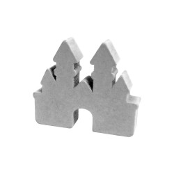 CASTELO (mod.3) BRANCO - 30x25x6 mm