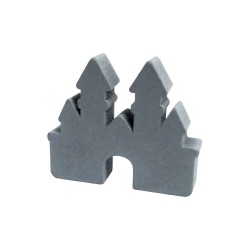 CASTELO (mod.3) CINZA - 30x25x6 mm