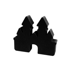 CASTELO (mod.3) PRETO - 30x25x6 mm