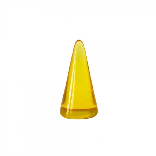  CONE DE RESINA TRANSLÚCIDO  - AMARELO  32x15 mm