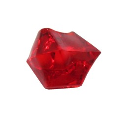 PEDRA PRECIOSA PLÁSTICO VERMELHO TRANSLÚCIDO - 25x20 mm