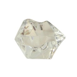 PEDRA PRECIOSA PLÁSTICO TRANSLÚCIDO - 25x20 mm