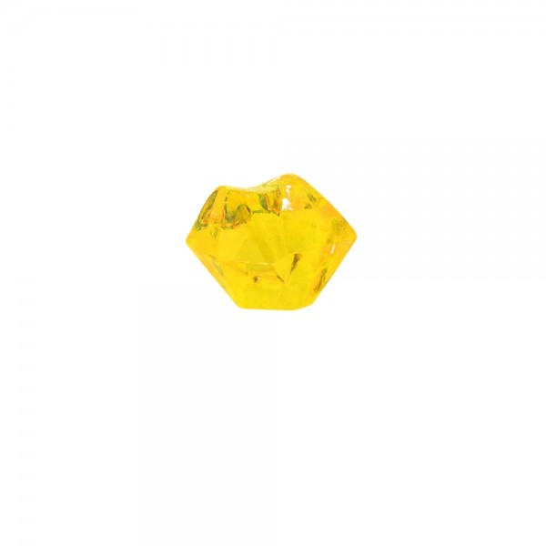 PEDRA PRECIOSA PLÁSTICO AMARELO TRANSLÚCIDO - 18x13 mm