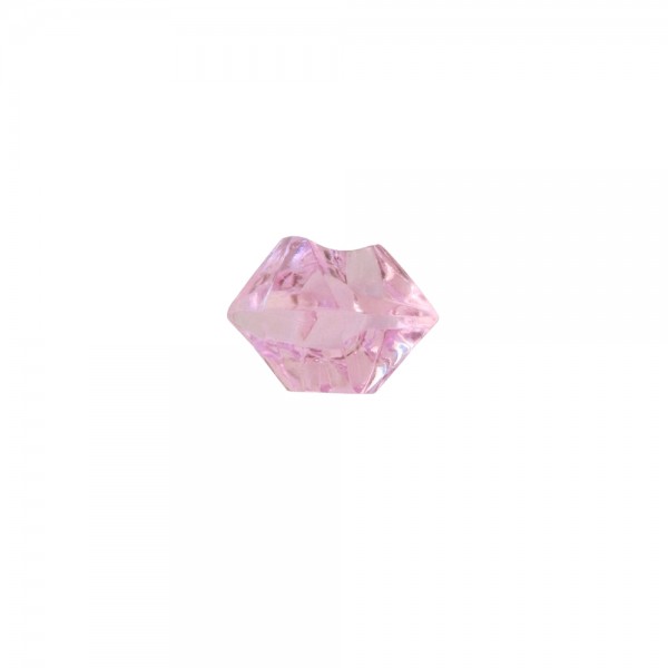 PEDRA PRECIOSA PLÁSTICO ROSA CLARO TRANSLÚCIDO - 18x13 mm