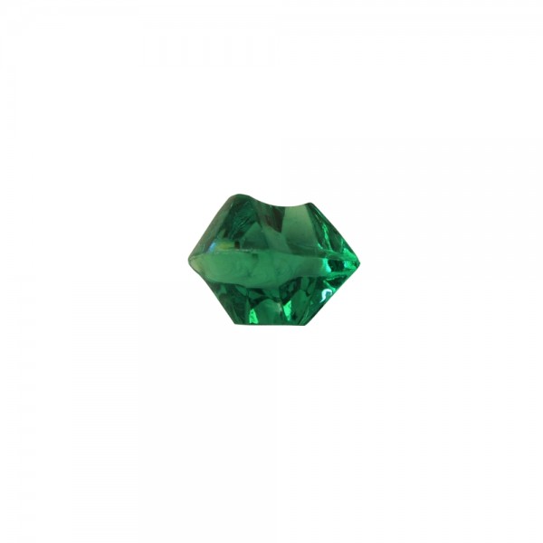 PEDRA PRECIOSA PLÁSTICO VERDE ESCURO TRANSLÚCIDO - 18x13 mm
