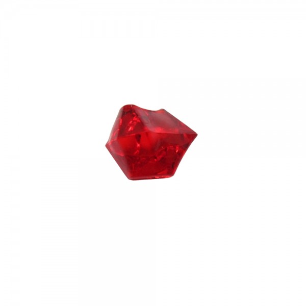 PEDRA PRECIOSA PLÁSTICO VERMELHO TRANSLÚCIDO - 18x13 mm