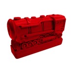 TREM RESINA VERMELHO - 27x9x16 mm