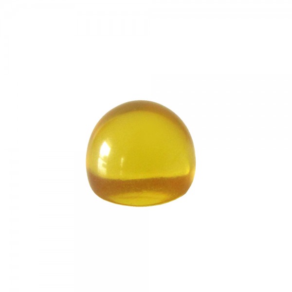 MEIA BOLA - AMARELO TRANSPARENTE - 12x8 mm