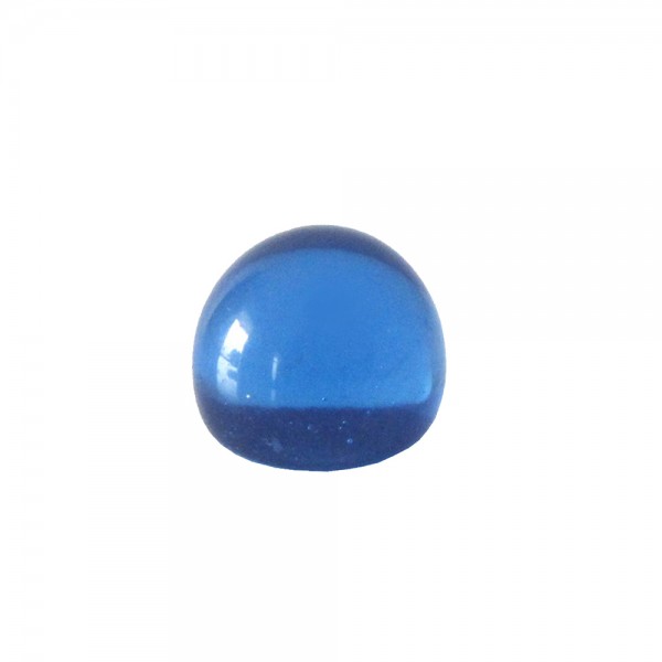 MEIA BOLA - AZUL TRANSPARENTE - 12x8 mm