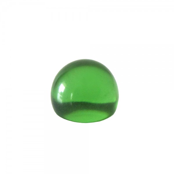 MEIA BOLA - VERDE TRANSPARENTE - 12x8 mm