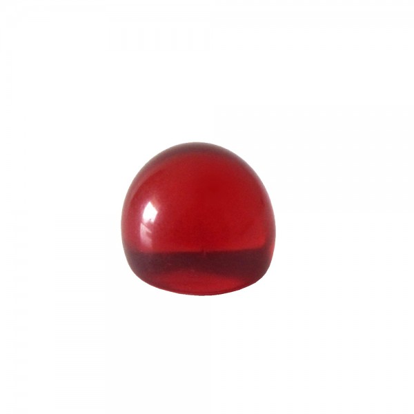 MEIA BOLA - VERMELHO TRANSPARENTE - 12x8 mm