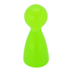 PEÃO CÔNICO COM BOLA - VERDE CLARO TRANSLÚCIDO - 15x26 mm