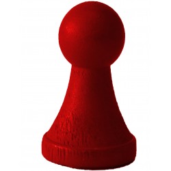 PEÃO MADEIRA COM BOLA - VERMELHO - 15x26 mm