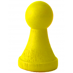 PEÃO MADEIRA COM BOLA - AMARELO - 15x26 mm