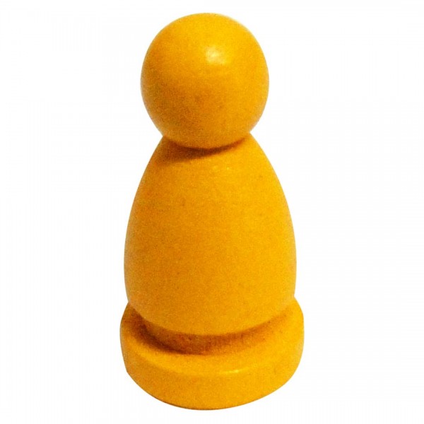 PEÃO MADEIRA JESTER AMARELO - 20X14 MM