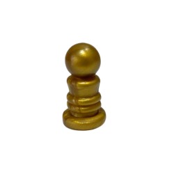 PEÃO BOLA XADREZ DOURADO PEROLIZADO- 25X15 mm