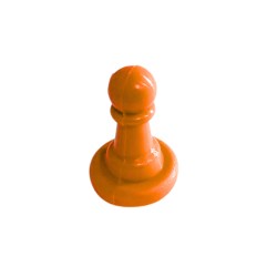 PEÃO BOLINHA - LARANJA 15x25 mm