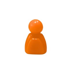 PEÃO MEEPLE HOMENZINHO  - LARANJA - 15x18 mm