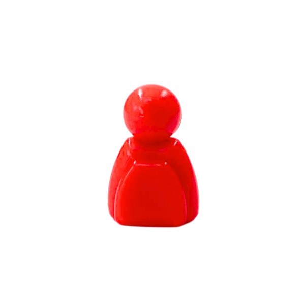 PEÃO MEEPLE HOMENZINHO  - VERMELHO- 15x18 mm