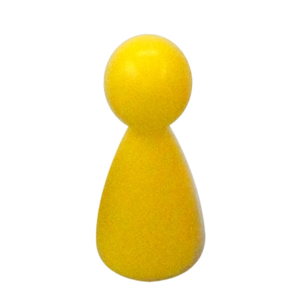 PEÃO CÔNICO COM BOLA - AMARELO - 15x26 mm