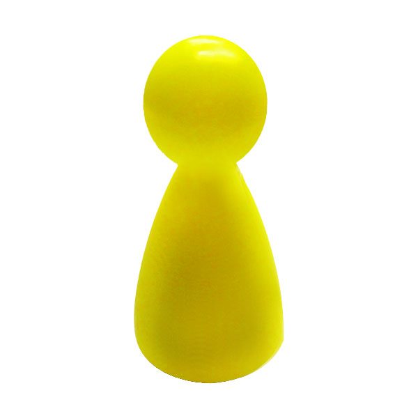 PEÃO CÔNICO COM BOLA - AMARELO FLUORESCENTE - 15x26 mm