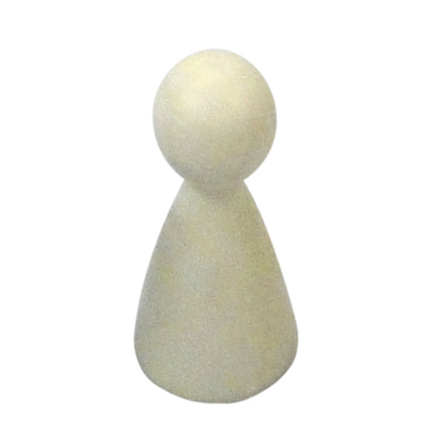  PEÃO CÔNICO COM BOLA - BRANCO - 15x26 mm