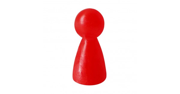 PEÃO CÔNICO COM BOLA - VERMELHO TRANSLÚCIDO - 15x26 mm