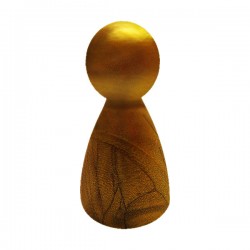 PEÃO CÔNICO COM BOLA - DOURADO METALIZADO - 15x26 mm
