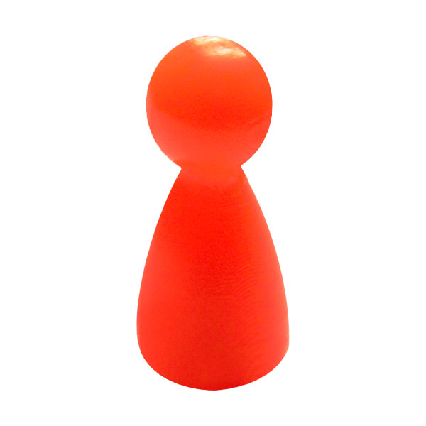 PEÃO CÔNICO COM BOLA - LARANJA FLUORESCENTE - 15x26 mm