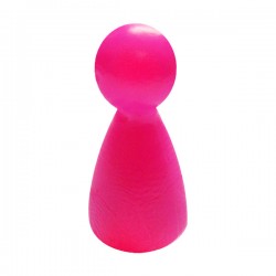 PEÃO CÔNICO COM BOLA - PINK FLUORESCENTE - 15x26 mm
