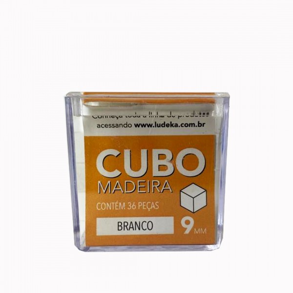 CAIXA ACRÍLICA - CUBO MADEIRA - BRANCO- 36 PEÇAS