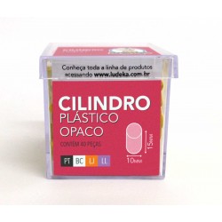 CAIXA ACRÍLICA - CILINDRO PLÁSTICO OPACO - CORES SORTIDAS - PT-BC-LJ-LL - 40 PEÇAS