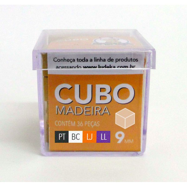 CUBO MADEIRA - CORES SORTIDAS - PT-BC-LJ-LL - 36 PEÇAS