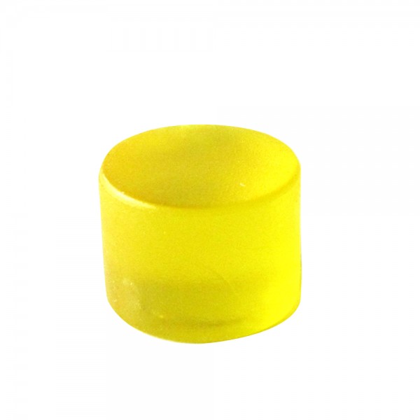 MARCADOR CILÍNDRICO GORDO PLÁSTICO TRANSPARENTE - AMARELO 15x11 mm