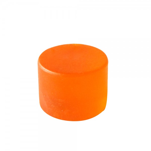 MARCADOR CILÍNDRICO GORDO PLÁSTICO TRANSLÚCIDO - LARANJA 15x11 mm