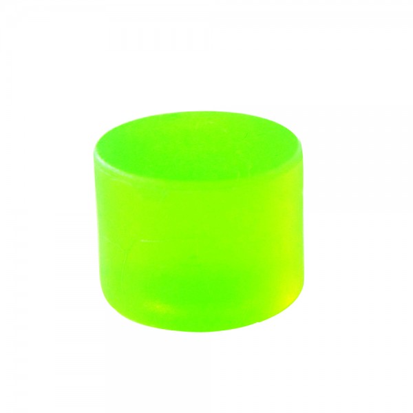 MARCADOR CILÍNDRICO GORDO PLÁSTICO TRANSPARENTE - VERDE FLUORESCENTE 15x11 mm