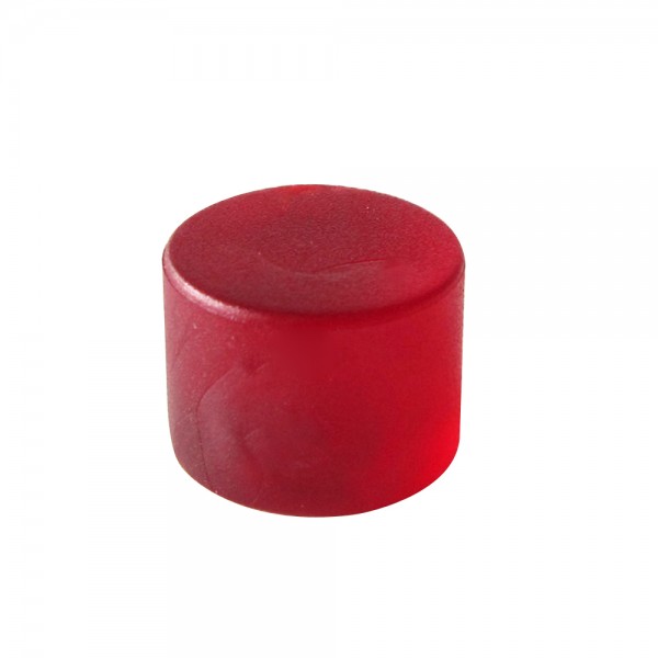 MARCADOR CILÍNDRICO GORDO PLÁSTICO TRANSLÚCIDO - VERMELHO 15x11 mm