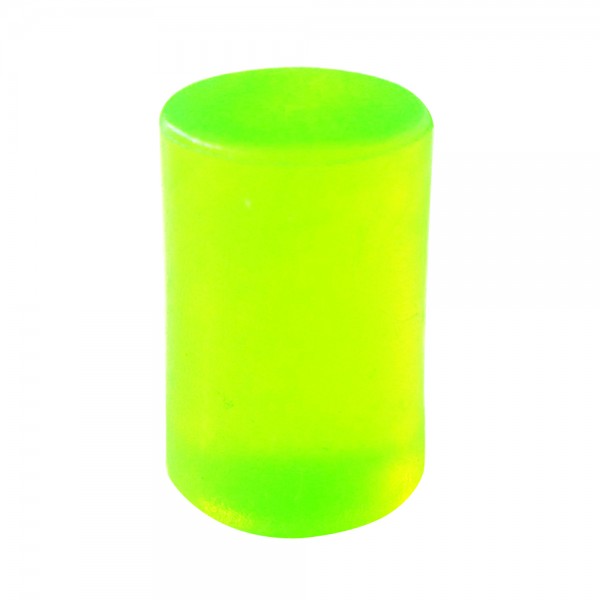 MARCADOR CILÍNDRICO PLÁSTICO TRANSPARENTE - VERDE FLUORESCENTE 10x15 mm